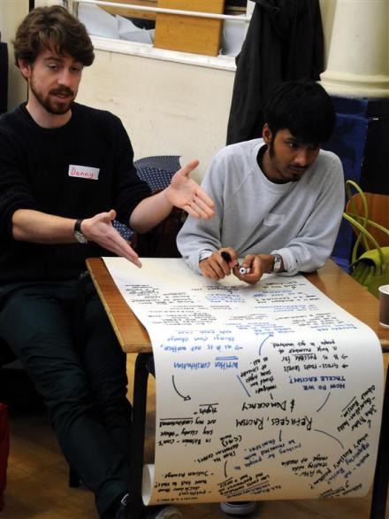 A break-out group hard at work